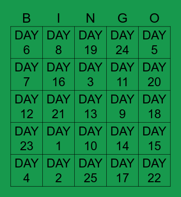 SUMMER BINGO Card