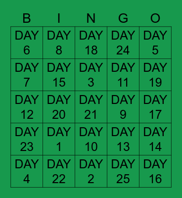 SUMMER BINGO Card