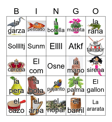Loteria Mi Pueblito Bingo Card