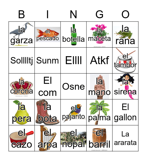 Loteria Mi Pueblito Bingo Card