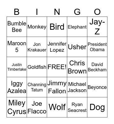 Bingo Fun Time Bingo Card
