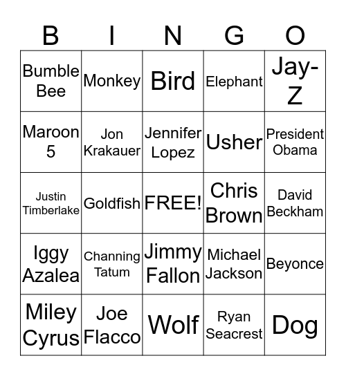 Bingo Fun Time Bingo Card