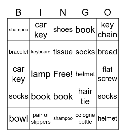 Artemis Bingo Card