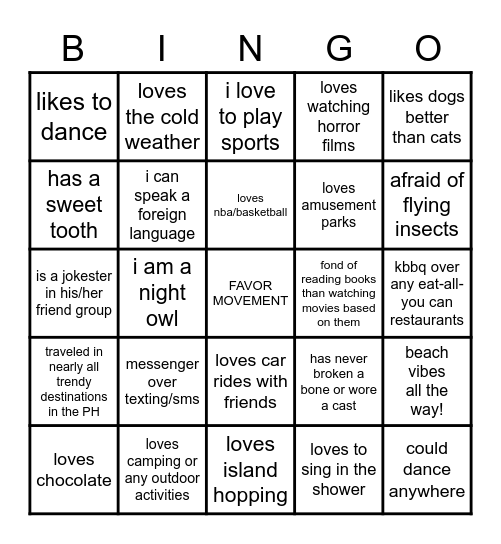 I AM WHO I AM! Bingo Card