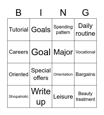 LISTENING UNIT 4 BINGO!! Bingo Card