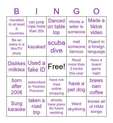 YPN Culture Shapers Bingo Card