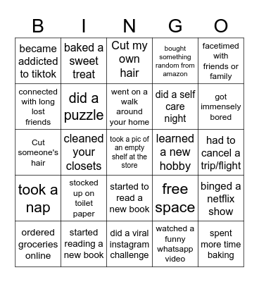 covid 19 bingo Card