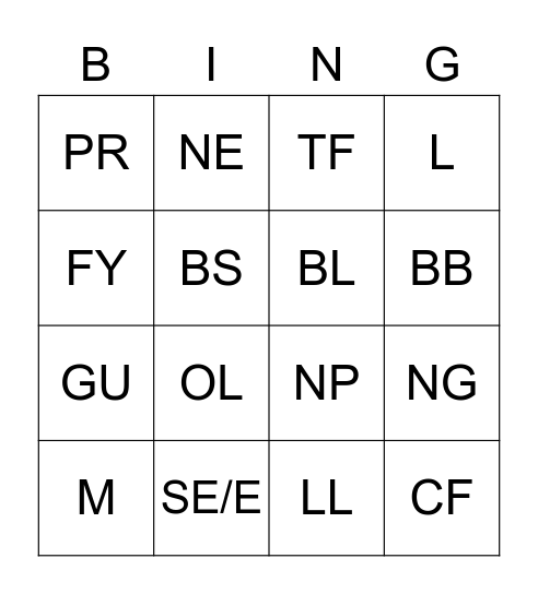 Postcode Bingo Card