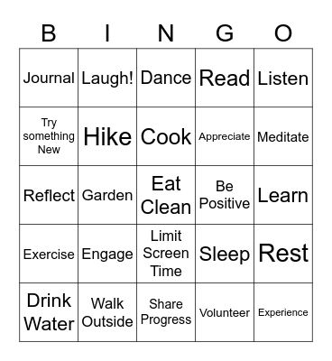 August 2021 #30AllIn Bingo Card