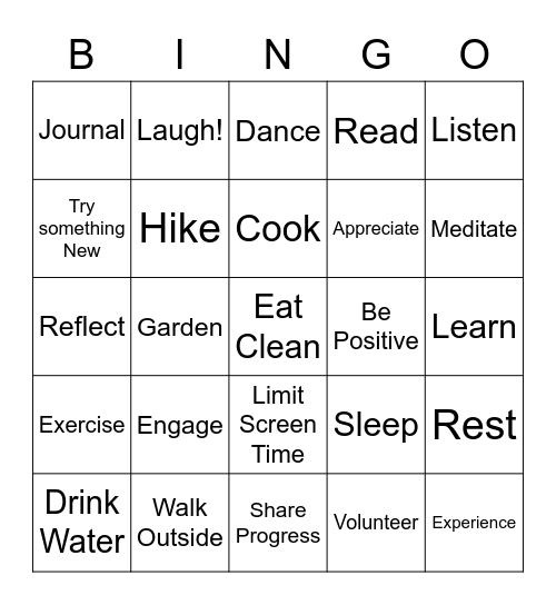 August 2021 #30AllIn Bingo Card