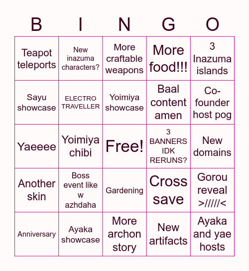 1.7 LIVESTREAM POGGERS Bingo Card