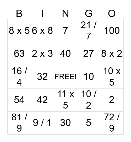 Captain Underpants Bingo Card