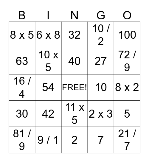 Captain Underpants Bingo Card