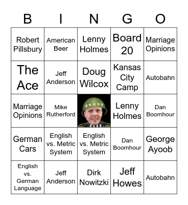 General Brokordt Bingo Card