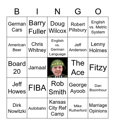 The General Bingo - Play As You Ride! Bingo Card