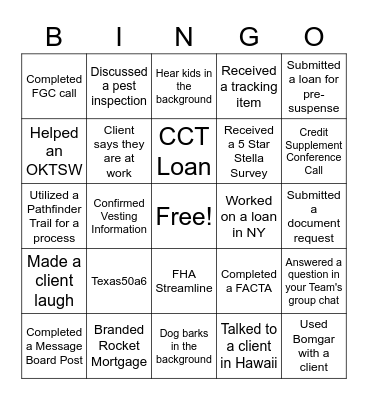 All In Refi Bingo Card