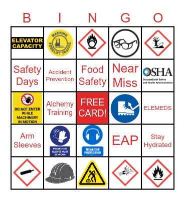 Ardent Mills Safety Kickoff Bingo Card