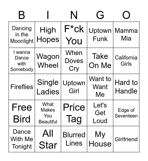 Songs That Make Our Staff Sing Bingo Card