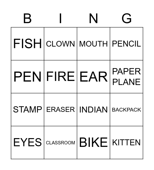 Bingo Card