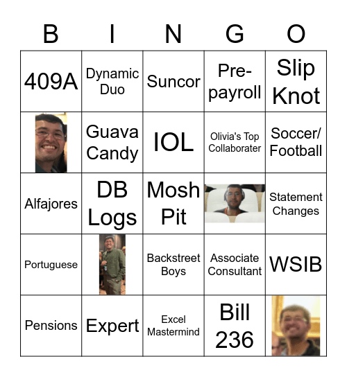 Rafael's Favourite Game Bingo Card