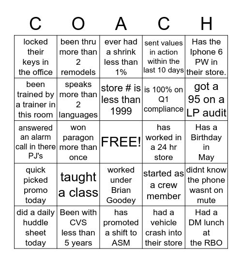 TTT Bingo Card