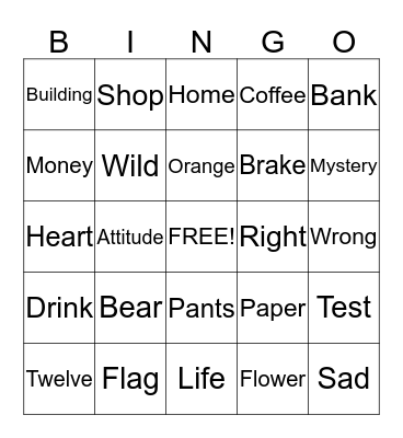 ASL Bingo 2 Bingo Card