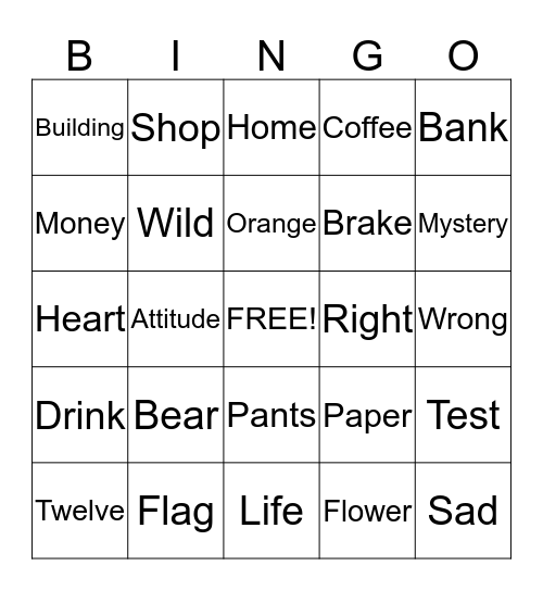 ASL Bingo 2 Bingo Card