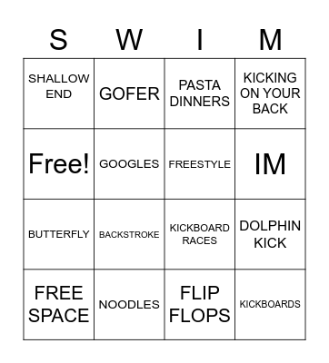 PRE-TEAM BINGO Card