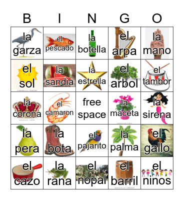 Loteria Mi Pueblito Bingo Card