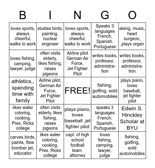 Listen to A Prophet's Voice Bingo Card