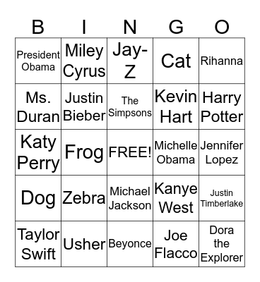 DURAN-GO Bingo Card