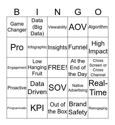 Buzzword Bingo Card