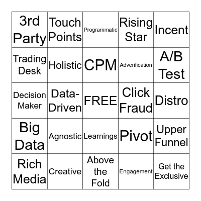 Buzzword Bingo Card