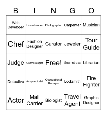 Job Bingo Card
