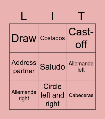Dance of Cards Bingo Card