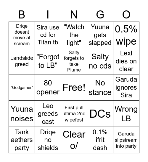 uwu meme raid group Bingo Card