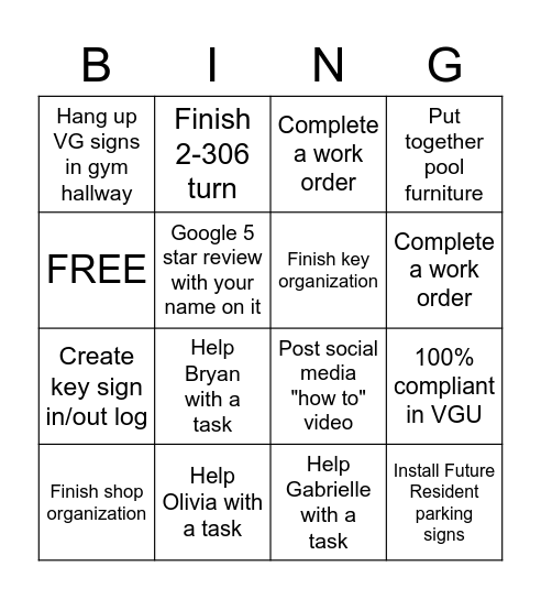 Bingo Card