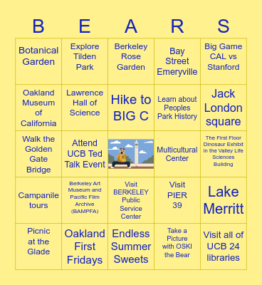 UC BERKELEY BINGO Card