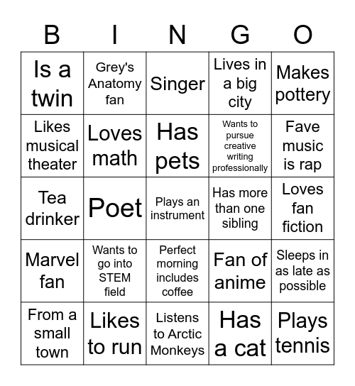 BTL Bingo Card