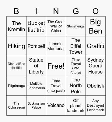 WE BUILT THIS CITY Bingo Card