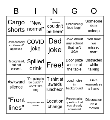 GVATA summer Bingo Card