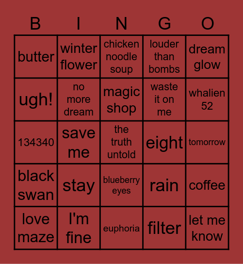 britt's bts 2.0 bingo 10-07-21 Bingo Card