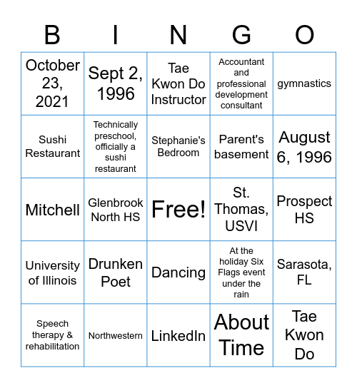 bingoo Bingo Card