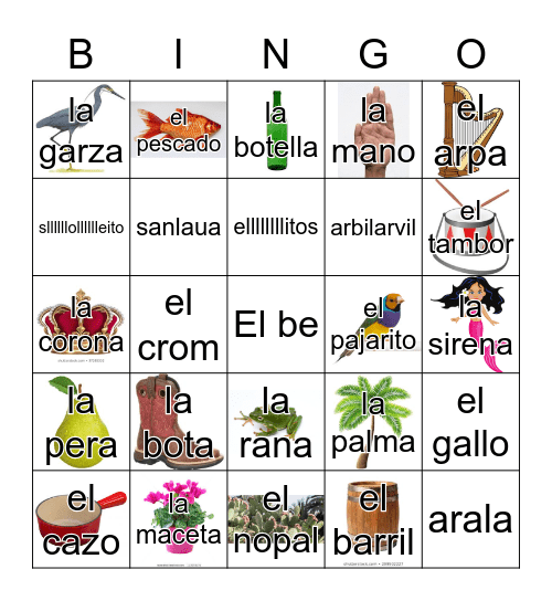 Loteria Mi Pueblito Bingo Card