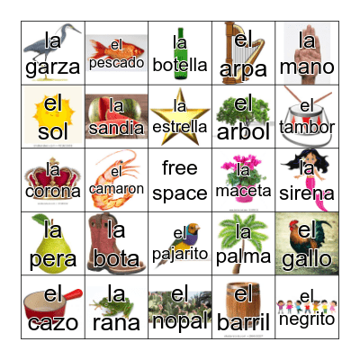 Loteria Mi Pueblito Bingo Card