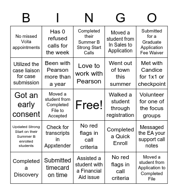 Team Candice Bingo Card