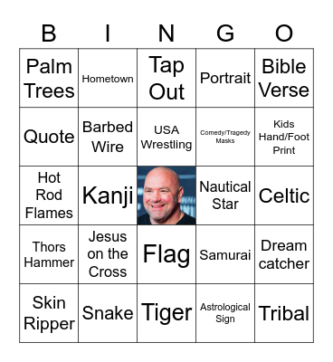 UFC BINGO Card