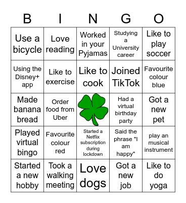 Icebreaker Bingo - Lockdown Edition! Bingo Card