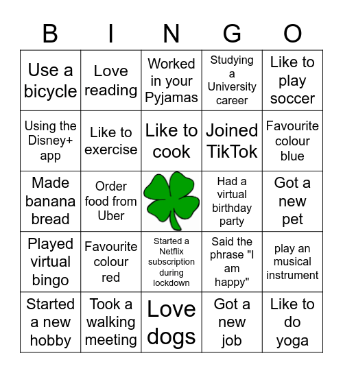 Icebreaker Bingo - Lockdown Edition! Bingo Card