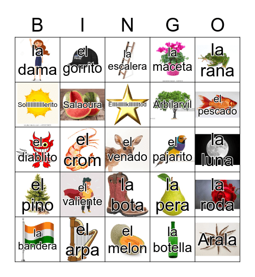 Loteria Mi Pueblito Bingo Card